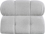 Ames Grey Boucle Fabric Armless 611Grey-Armless Meridian Furniture