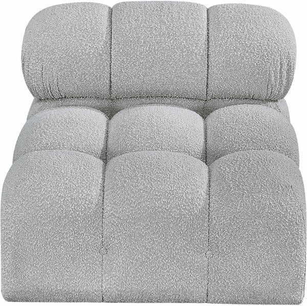 Ames Grey Boucle Fabric Armless 611Grey-Armless Meridian Furniture