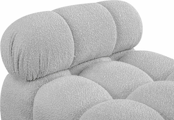 Ames Grey Boucle Fabric Armless 611Grey-Armless Meridian Furniture