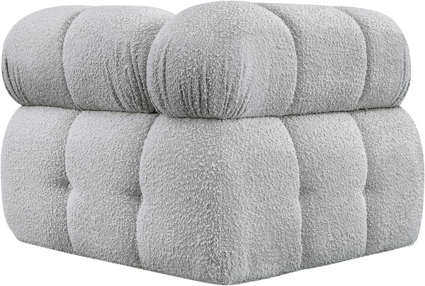 Ames Grey Boucle Fabric Corner 611Grey-Corner Meridian Furniture