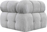 Ames Grey Boucle Fabric Corner 611Grey-Corner Meridian Furniture