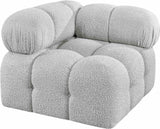 Ames Grey Boucle Fabric Corner 611Grey-Corner Meridian Furniture