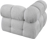 Ames Grey Boucle Fabric Corner 611Grey-Corner Meridian Furniture