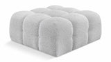 Ames Grey Boucle Fabric Ottoman 611Grey-Ott Meridian Furniture