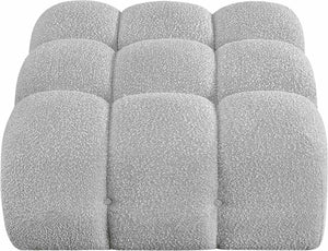 Ames Grey Boucle Fabric Ottoman 611Grey-Ott Meridian Furniture
