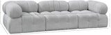 Ames Grey Boucle Fabric Modular Sofa 611Grey-S102A Meridian Furniture