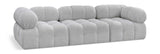 Ames Grey Boucle Fabric Modular Sofa 611Grey-S102A Meridian Furniture