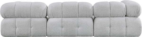 Ames Grey Boucle Fabric Modular Sofa 611Grey-S102A Meridian Furniture