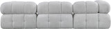 Ames Grey Boucle Fabric Modular Sofa 611Grey-S102A Meridian Furniture