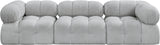 Ames Grey Boucle Fabric Modular Sofa 611Grey-S102A Meridian Furniture