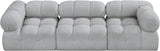 Ames Grey Boucle Fabric Modular Sofa 611Grey-S102A Meridian Furniture