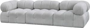 Ames Grey Boucle Fabric Modular Sofa 611Grey-S102A Meridian Furniture