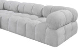 Ames Grey Boucle Fabric Modular Sofa 611Grey-S102A Meridian Furniture