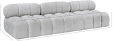 Ames Grey Boucle Fabric Modular Sofa 611Grey-S102B Meridian Furniture