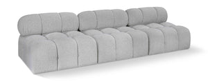 Ames Grey Boucle Fabric Modular Sofa 611Grey-S102B Meridian Furniture