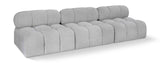 Ames Grey Boucle Fabric Modular Sofa 611Grey-S102B Meridian Furniture