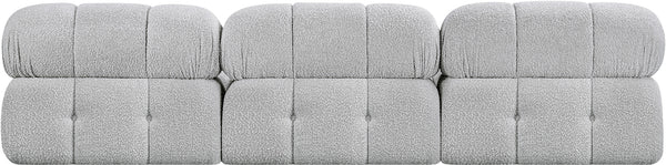 Ames Grey Boucle Fabric Modular Sofa 611Grey-S102B Meridian Furniture