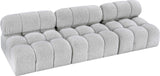 Ames Grey Boucle Fabric Modular Sofa 611Grey-S102B Meridian Furniture