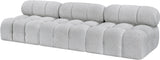 Ames Grey Boucle Fabric Modular Sofa 611Grey-S102B Meridian Furniture