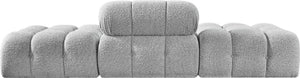 Meridian Furniture Ames Boucle Upholstered Modular Sectional Sofa with Low Profile Contemporary Frame 611Grey-S102C
