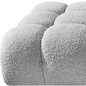 Meridian Furniture Ames Boucle Upholstered Modular Sectional Sofa with Low Profile Contemporary Frame 611Grey-S102C