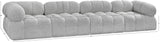 Ames Grey Boucle Fabric Modular Sofa 611Grey-S136A Meridian Furniture