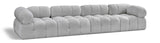 Ames Grey Boucle Fabric Modular Sofa 611Grey-S136A Meridian Furniture