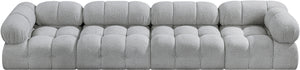 Ames Grey Boucle Fabric Modular Sofa 611Grey-S136A Meridian Furniture