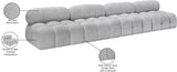 Ames Grey Boucle Fabric Modular Sofa 611Grey-S136B Meridian Furniture