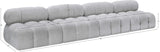 Ames Grey Boucle Fabric Modular Sofa 611Grey-S136B Meridian Furniture