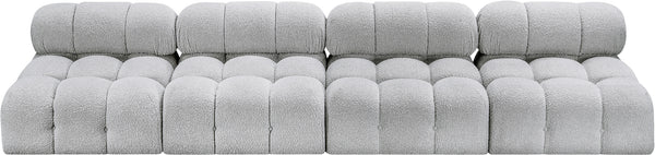 Ames Grey Boucle Fabric Modular Sofa 611Grey-S136B Meridian Furniture