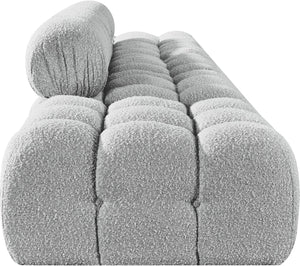 Meridian Furniture Ames Five Piece Boucle Modular Sectional Sofa for Spacious Contemporary Living Rooms 611Grey-S170A