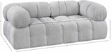 Ames Grey Boucle Fabric Modular Sofa 611Grey-S68A Meridian Furniture