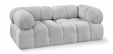 Ames Grey Boucle Fabric Modular Sofa 611Grey-S68A Meridian Furniture