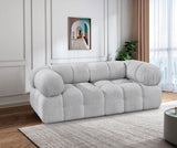 Ames Grey Boucle Fabric Modular Sofa 611Grey-S68A Meridian Furniture