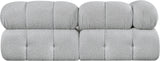 Ames Grey Boucle Fabric Modular Sofa 611Grey-S68A Meridian Furniture