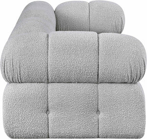 Ames Grey Boucle Fabric Modular Sofa 611Grey-S68A Meridian Furniture