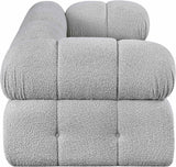 Ames Grey Boucle Fabric Modular Sofa 611Grey-S68A Meridian Furniture