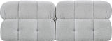 Ames Grey Boucle Fabric Modular Sofa 611Grey-S68B Meridian Furniture