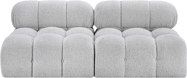 Ames Grey Boucle Fabric Modular Sofa 611Grey-S68B Meridian Furniture