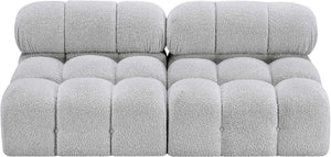 Ames Grey Boucle Fabric Modular Sofa 611Grey-S68B Meridian Furniture