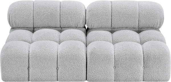 Ames Grey Boucle Fabric Modular Sofa 611Grey-S68B Meridian Furniture