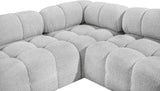 Ames Grey Boucle Fabric Modular Sectional 611Grey-Sec4A Meridian Furniture