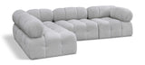 Ames Grey Boucle Fabric Modular Sectional 611Grey-Sec4A Meridian Furniture