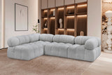 Ames Grey Boucle Fabric Modular Sectional 611Grey-Sec4A Meridian Furniture