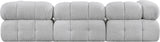 Ames Grey Boucle Fabric Modular Sectional 611Grey-Sec4A Meridian Furniture