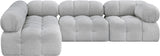 Ames Grey Boucle Fabric Modular Sectional 611Grey-Sec4A Meridian Furniture