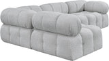 Ames Grey Boucle Fabric Modular Sectional 611Grey-Sec4A Meridian Furniture