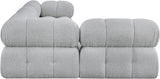 Ames Grey Boucle Fabric Modular Sectional 611Grey-Sec4A Meridian Furniture