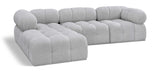 Ames Grey Boucle Fabric Modular Sectional 611Grey-Sec4B Meridian Furniture